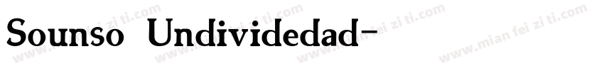 Sounso Undividedad字体转换